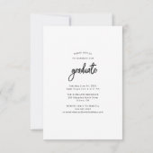 Afstuderen Foto Open Huis 2025 Afstudeerder Party Kaart (Achterkant)