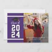 Afstuderen Foto Paarse Afstudeerder 2025 Aankondig (Voorkant)