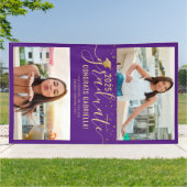 Afstuderen Foto Paarse Gouden Klasse van 2025 Groo Spandoek (Buitenkant)