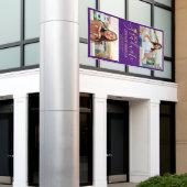 Afstuderen Foto Paarse Gouden Klasse van 2025 Groo Spandoek (Buitenkant Gebouw)