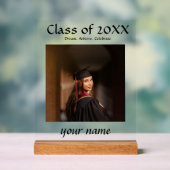 Afstuderen Foto Party Tekenen – Aangepaste naam Acryl Bord (Neutraal)
