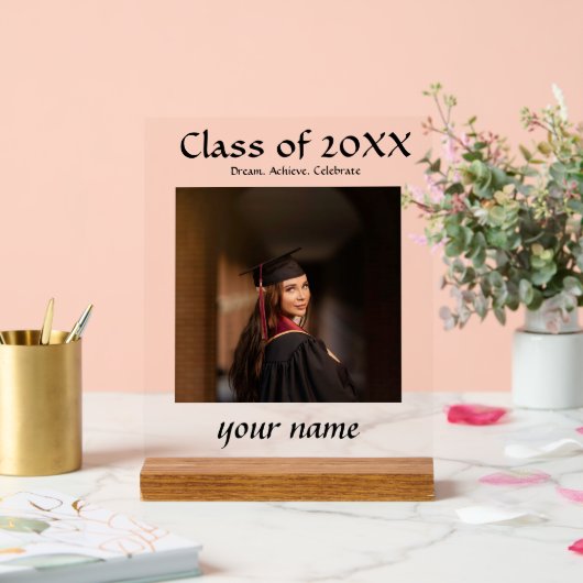 Afstuderen Foto Party Tekenen – Aangepaste naam Acryl Bord (Huwelijk)