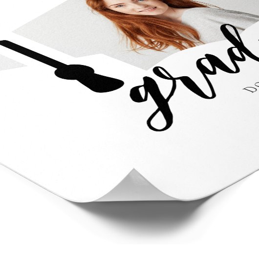 Afstuderen Foto Pet Afstuderen Cadeau Keepsake Poster (Hoek)