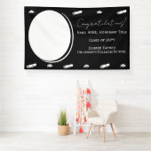 Afstuderen Foto & Pet, Diploma in zwart-wit Spandoek (Insitu)