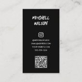 Afstuderen foto QR-code Contactkaartje (Achterkant)