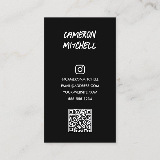 Afstuderen foto QR-code Contactkaartje (Achterkant)