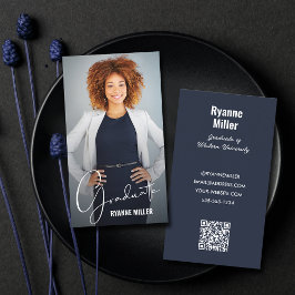 Afstuderen foto QR-code Contactkaartje
