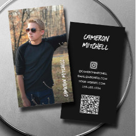 Afstuderen foto QR-code Contactkaartje