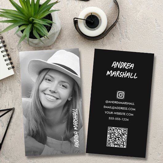 Afstuderen foto QR-code Contactkaartje