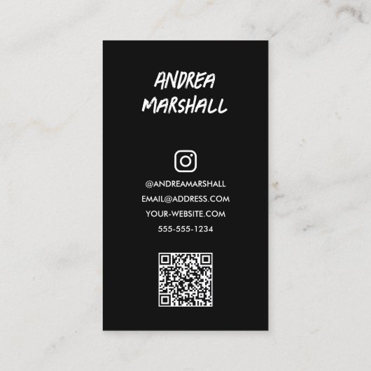 Afstuderen foto QR-code Contactkaartje (Achterkant)