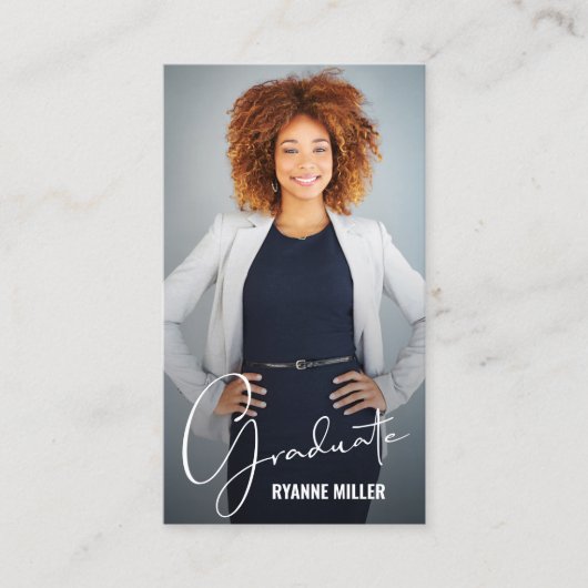 Afstuderen foto QR-code Contactkaartje (Voorkant)