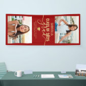 Afstuderen Foto Red en Gold Elegant Banner (Beurs)