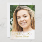 Afstuderen Foto Red Gold Script 2023 Afstudeerder  Kaart (Voorkant)