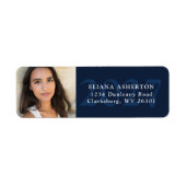 Afstuderen foto-retour-label etiket (Voorkant)