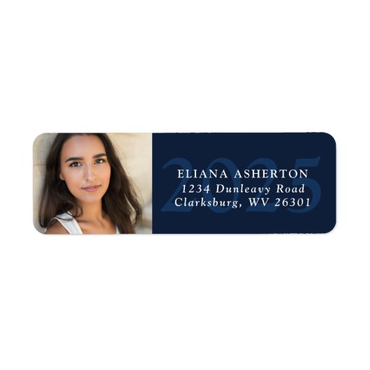 Afstuderen foto-retour-label etiket (Voorkant)