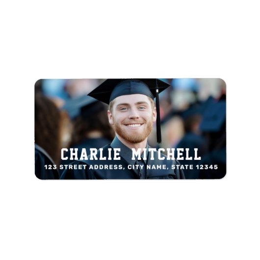 Afstuderen foto retouradres etiket (Voorkant)