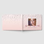 Afstuderen foto roos gouden diamanten roze 2024 gastenboek (Volledig)