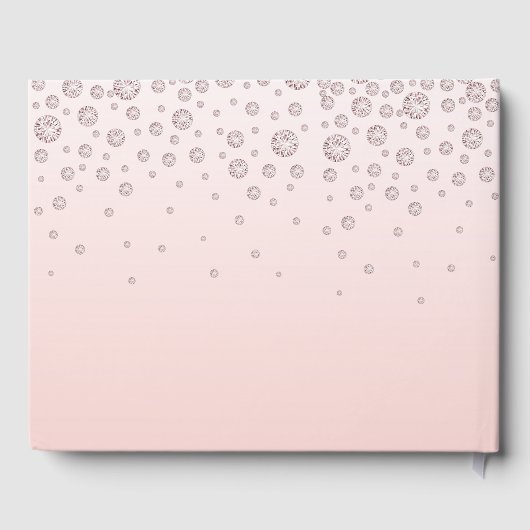 Afstuderen foto roos gouden diamanten roze 2024 gastenboek (Achterkant)