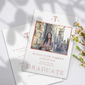 Afstuderen foto roos goudglitter