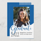 Afstuderen Foto Royal Blue 2022 Aankondiging (Voorkant / Achterkant)