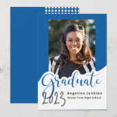 Afstuderen Foto Royal Blue 2022 Aankondiging (Voorkant / Achterkant)