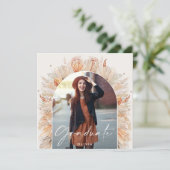 Afstuderen foto rustige pampas botanisch kaart (Staand voorkant)