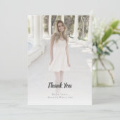 Afstuderen Foto Script Typografie Bedankt (Staand voorkant)