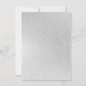Afstuderen foto | Silver Script Brush Afstudeerder Aankondiging (Achterkant)