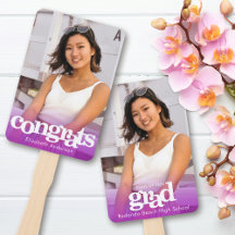 Afstuderen foto simpele moderne paarse keepslag