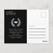 Afstuderen Foto Simple Black en White Invitation Briefkaart (Achterkant)