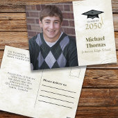 Afstuderen Foto Simple Minimalist Mortar Board Briefkaart