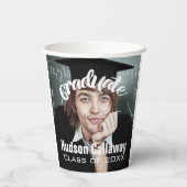 Afstuderen Foto Simple Moderne Open House Party Pa Papieren Bekers (Achterkant)