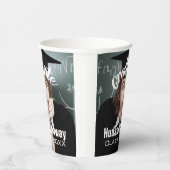 Afstuderen Foto Simple Moderne Open House Party Pa Papieren Bekers (Rechts)