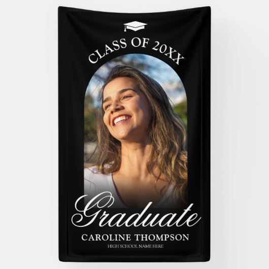 Afstuderen foto spandoek (Verticaal)