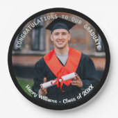 Afstuderen Foto Stijlvolle Afstuderen Party Papieren Bordje (Voorkant)