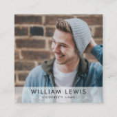 Afstuderen foto-student Modern Minimalist QR-code Vierkante Visitekaartje (Voorkant)