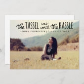 Afstuderen foto Tassel was het Hassle-script waard Kaart (Voorkant / Achterkant)