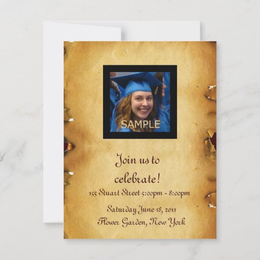 AFSTUDEREN FOTO TEMPLATE GOLD OWL KAART (Achterkant)