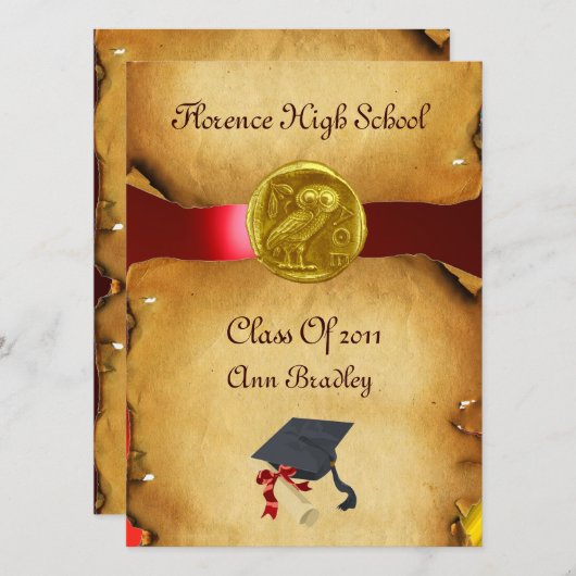 AFSTUDEREN FOTO TEMPLATE GOLD OWL KAART (Voorkant / Achterkant)