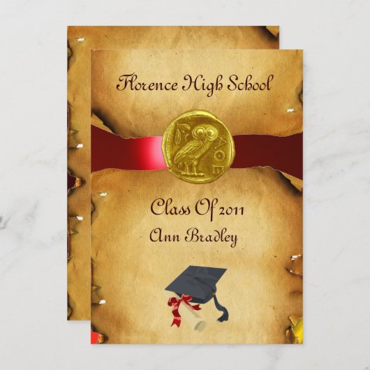 AFSTUDEREN FOTO TEMPLATE GOLD OWL KAART (Voorkant / Achterkant)