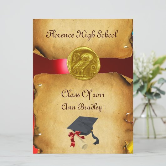 AFSTUDEREN FOTO TEMPLATE GOLD OWL KAART (Staand voorkant)