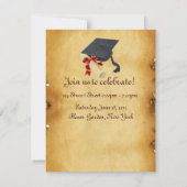 AFSTUDEREN FOTO TEMPLATE PARCHMENT Red Wax Seal Kaart (Achterkant)