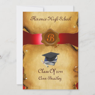 AFSTUDEREN FOTO TEMPLATE PARCHMENT Red Wax Seal Kaart