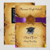 AFSTUDEREN FOTO TEMPLATE PARCHMENT Wax Seal Kaart (Voorkant / Achterkant)
