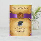 AFSTUDEREN FOTO TEMPLATE PARCHMENT Wax Seal Kaart (Staand voorkant)
