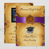 AFSTUDEREN FOTO TEMPLATE PARCHMENT Wax Seal Kaart (Voorkant / Achterkant)