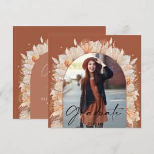 Afstuderen foto terracotta pampas botanisch kaart