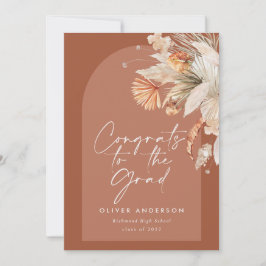 Afstuderen foto terracotta pampas botanisch kaart