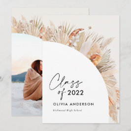 Afstuderen foto terracotta pampas botanisch kaart