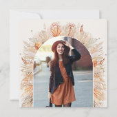 Afstuderen foto terracotta pampas botanisch kaart (Achterkant)